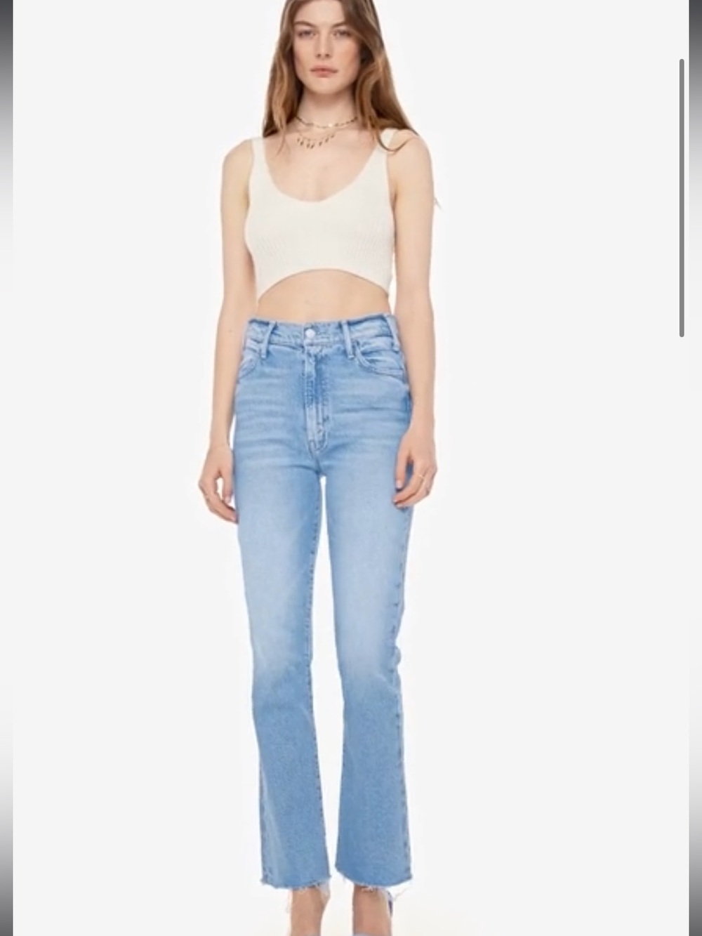 Mother Jeans The Hustler Ankle Fray Wash Petal Plucker Size 25